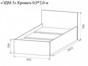 Кровать 900 Эдем-5 в Муравленко - muravlenko.ok-mebel.com | фото 3