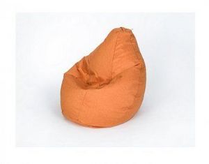 Кресло-мешок Груша велюр оранжевое малое в Муравленко - muravlenko.ok-mebel.com | фото 1