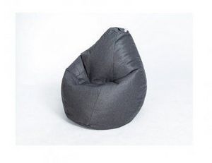 Кресло-мешок Груша велюр темно - серое малое в Муравленко - muravlenko.ok-mebel.com | фото 1