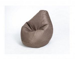 Кресло-мешок Груша велюр коричневое малое в Муравленко - muravlenko.ok-mebel.com | фото 1