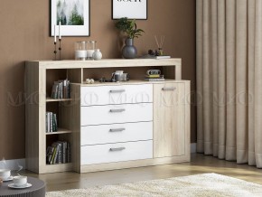 Ангара Комод (Белый глянец/Сонома) в Муравленко - muravlenko.ok-mebel.com | фото 2