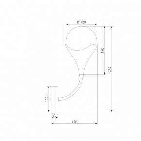 Бра Eurosvet Calyx 60168/1 латунь в Муравленко - muravlenko.ok-mebel.com | фото 3