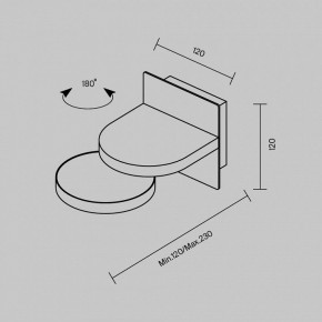 Бра Maytoni Flap MOD354WL-L12B3K в Муравленко - muravlenko.ok-mebel.com | фото 5