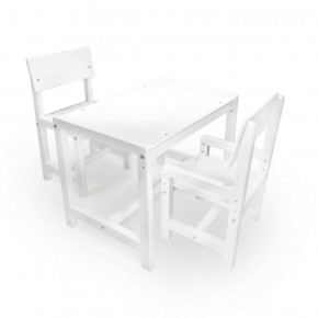Детский растущий комплект стол и два стула  Я САМ "Лофт" (Белый, Белый) в Муравленко - muravlenko.ok-mebel.com | фото