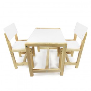 Детский растущий комплект стол и два стула  Я САМ "Лофт" (Белый, Сосна) в Муравленко - muravlenko.ok-mebel.com | фото 1