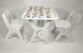 Детский растущий стол-парта и два стула Я САМ "Умка-Дуо" (Алфавит) в Муравленко - muravlenko.ok-mebel.com | фото