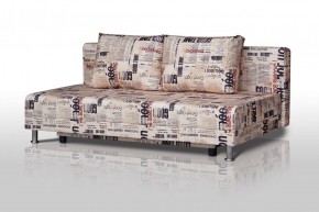 Диван-кровать Комфорт без подлокотников Принт "Gazeta" (2 подушки) в Муравленко - muravlenko.ok-mebel.com | фото
