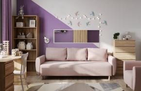 Диван-кровать Тулисия светло-розовый, ткань рогожка в Муравленко - muravlenko.ok-mebel.com | фото