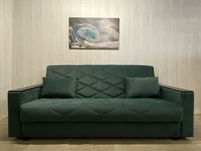 Диван Престиж-15 (НПБ+МДФ) велюр Sensey bottle green в Муравленко - muravlenko.ok-mebel.com | фото 2