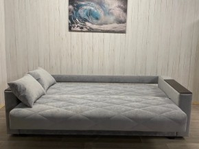 Диван Престиж-15 (НПБ+МДФ) велюр Sensey silver в Муравленко - muravlenko.ok-mebel.com | фото 3