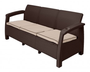 Диван Yalta Premium Sofa 3 Set (Ялта) шоколадный (+подушки под спину) в Муравленко - muravlenko.ok-mebel.com | фото 1