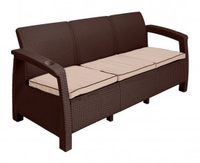 Диван Yalta Premium Sofa 3 Set (Ялта) шоколадный (+подушки под спину) в Муравленко - muravlenko.ok-mebel.com | фото 2