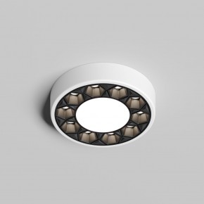 DK2440-WB Встраиваемый светильник DUAL 5+5 Вт, LED 4000K, IP 20, d90mm, белый/черный, алюминий/акрил в Муравленко - muravlenko.ok-mebel.com | фото
