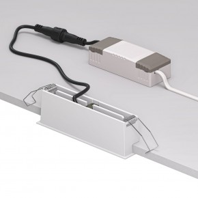 DK2514-WB Встраиваемый светильник SPACE со светодиодом L126mm 220V 10W 38° 4000К IP20 белый/черный алюминий в Муравленко - muravlenko.ok-mebel.com | фото 3