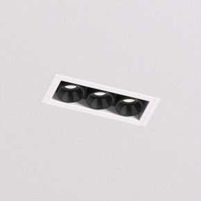 DK2530-WB Встраиваемый светильник SPACE со светодиодом под шпатлевку L69mm 220V 6W 38° 4000К IP20 белый/черный алюминий в Муравленко - muravlenko.ok-mebel.com | фото