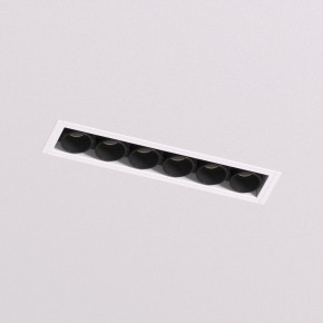 DK2531-WB Встраиваемый светильник SPACE со светодиодом под шпатлевку L126mm 220V 10W 38° 4000К IP20 белый/черный алюминий в Муравленко - muravlenko.ok-mebel.com | фото 2