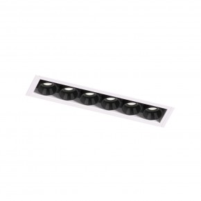 DK2531-WB Встраиваемый светильник SPACE со светодиодом под шпатлевку L126mm 220V 10W 38° 4000К IP20 белый/черный алюминий в Муравленко - muravlenko.ok-mebel.com | фото 6