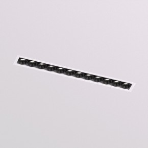 DK2532-WB Встраиваемый светильник SPACE со светодиодом под шпатлевку L240mm 220V 20W 38° 4000К IP20 белый/черный алюминий в Муравленко - muravlenko.ok-mebel.com | фото