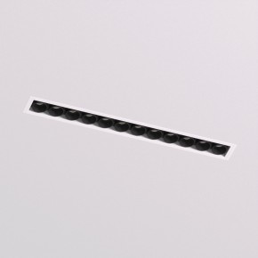 DK2532-WB Встраиваемый светильник SPACE со светодиодом под шпатлевку L240mm 220V 20W 38° 4000К IP20 белый/черный алюминий в Муравленко - muravlenko.ok-mebel.com | фото 2
