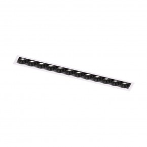 DK2532-WB Встраиваемый светильник SPACE со светодиодом под шпатлевку L240mm 220V 20W 38° 4000К IP20 белый/черный алюминий в Муравленко - muravlenko.ok-mebel.com | фото 5
