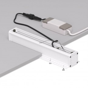 DK2532-WB Встраиваемый светильник SPACE со светодиодом под шпатлевку L240mm 220V 20W 38° 4000К IP20 белый/черный алюминий в Муравленко - muravlenko.ok-mebel.com | фото 6
