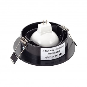 DK3020-BK Встраиваемый светильник, IP 20, 10 Вт, GU5.3, LED, черный, пластик в Муравленко - muravlenko.ok-mebel.com | фото 3