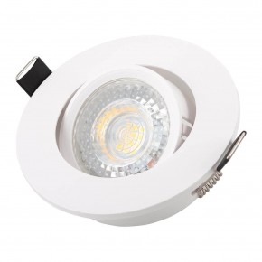 DK3020-WH Встраиваемый светильник, IP 20, 10 Вт, GU5.3, LED, белый, пластик в Муравленко - muravlenko.ok-mebel.com | фото 2