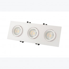 DK3023-WH Встраиваемый светильник, IP 20, 10 Вт, GU5.3, LED, белый, пластик в Муравленко - muravlenko.ok-mebel.com | фото 3