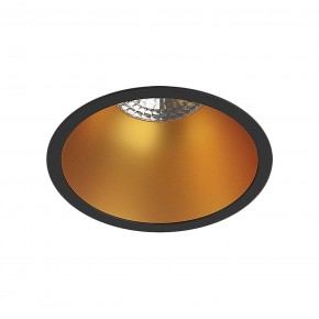 DK3026-BG Встраиваемый светильник, IP 20, 10 Вт, GU5.3, LED, черный/золотой, пластик в Муравленко - muravlenko.ok-mebel.com | фото