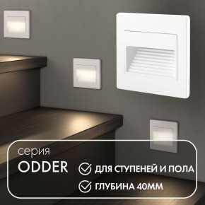 DK3050-WH Светильник встраиваемый в стену, IP 20, LED 3000, 1 Вт, белый, пластик в Муравленко - muravlenko.ok-mebel.com | фото 5