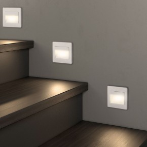 DK3050-WH Светильник встраиваемый в стену, IP 20, LED 3000, 1 Вт, белый, пластик в Муравленко - muravlenko.ok-mebel.com | фото 6