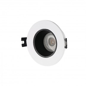 DK3061-WH+BK Встраиваемый светильник, IP 20, 10 Вт, GU5.3, LED, белый/черный, пластик в Муравленко - muravlenko.ok-mebel.com | фото