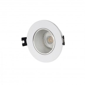 DK3061-WH+CH Встраиваемый светильник, IP 20, 10 Вт, GU5.3, LED, белый/хром, пластик в Муравленко - muravlenko.ok-mebel.com | фото