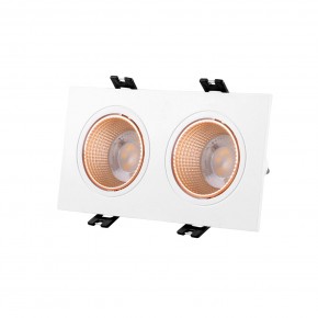 DK3072-WBR Встраиваемый светильник, IP 20, 10 Вт, GU5.3, LED, белый/бронзовый, пластик в Муравленко - muravlenko.ok-mebel.com | фото