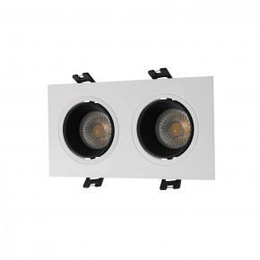 DK3072-WH+BK Встраиваемый светильник, IP 20, 10 Вт, GU5.3, LED, белый/черный, пластик в Муравленко - muravlenko.ok-mebel.com | фото