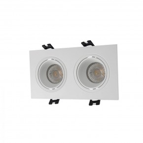 DK3072-WH Встраиваемый светильник, IP 20, 10 Вт, GU5.3, LED, белый/белый, пластик в Муравленко - muravlenko.ok-mebel.com | фото