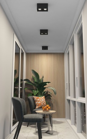 DK3085-BK+CH Светильник накладной IP 20, 10 Вт, GU5.3, LED, черный/хром, пластик в Муравленко - muravlenko.ok-mebel.com | фото 2