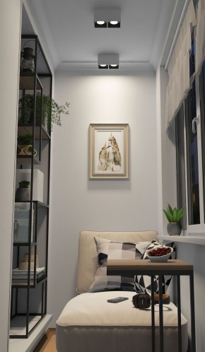 DK3085-WB+WH Светильник накладной IP 20, 10 Вт, GU5.3, LED, бело-черный/белый, пластик в Муравленко - muravlenko.ok-mebel.com | фото 2