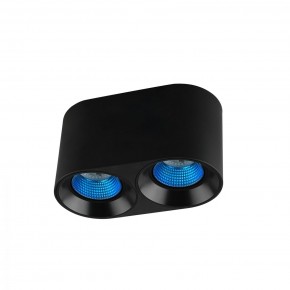DK3096-BK+CY Светильник накладной IP 20, 10 Вт, GU5.3, LED, черный/голубой, пластик в Муравленко - muravlenko.ok-mebel.com | фото