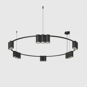 DK4067-BK Подвесной светильник ORBIT, IP20, 15xGU10 LED до 15 Вт, черный матовый, алюминий в Муравленко - muravlenko.ok-mebel.com | фото