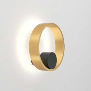 DK5060-BK+SG Бра ORBIT, IP20, 3000К, LED, 10 Вт, черный + сатинированное золото, алюминий в Муравленко - muravlenko.ok-mebel.com | фото