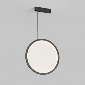 DK6606-BK Подвесной вертикальный светильник Veil со светодиодом H1700 d600 220V 48W 3000-6000K IP20 черный алюминий в Муравленко - muravlenko.ok-mebel.com | фото