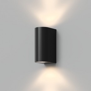 DK9791-BK Настенный уличный светильник NARVIK, IP44, 2хGU10 LED, до 15 Вт, черный, алюминий в Муравленко - muravlenko.ok-mebel.com | фото