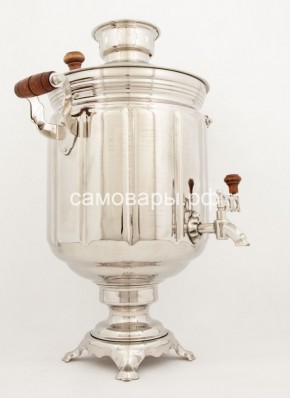 Электрический самовар из латуни на 10 л "Под серебро" в наборе №1 в Муравленко - muravlenko.ok-mebel.com | фото 4
