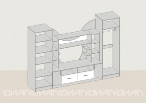 Гостиная Аллегро с 2 шкафами вариант-5 (венге/дуб белфорт) в Муравленко - muravlenko.ok-mebel.com | фото 2