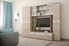 Гостиная Белла (Дуб Сонома/Белый глянец) в Муравленко - muravlenko.ok-mebel.com | фото