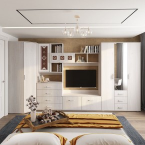 Гостиная Белла (модульная) ясень белый в Муравленко - muravlenko.ok-mebel.com | фото