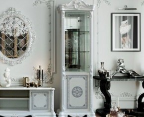 Гостиная Грация (комплект) белый/серебро в Муравленко - muravlenko.ok-mebel.com | фото 3