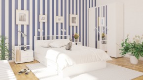 Камелия спальня № 7 Кровать 900 + Стол косметический + Зеркало + Комод, цвет белый, сп.м. 900х2000 мм., б/м, основание есть в Муравленко - muravlenko.ok-mebel.com | фото 5
