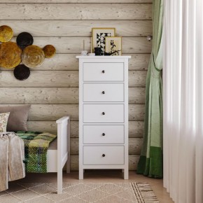 Комод 05 Кантри белый с пятью ящиками в Муравленко - muravlenko.ok-mebel.com | фото 4